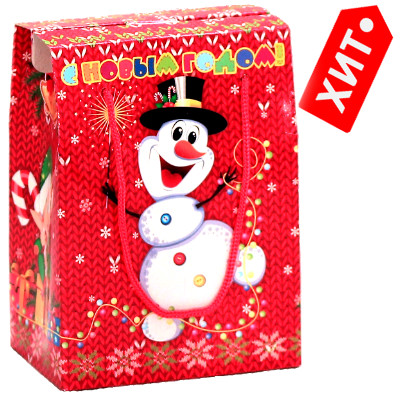 Детский новогодний подарок в картонной упаковке весом 750 грамм по цене 539 руб