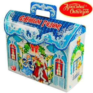 Детский подарок на Новый Год в картонной упаковке весом 1000 грамм по цене 759 руб в Стерлитамаке