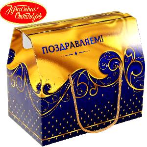 Детский подарок на Новый Год в картонной упаковке весом 1000 грамм по цене 740 руб в Стерлитамаке