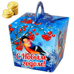 Детский подарок на Новый Год в картонной упаковке весом 300 грамм по цене 172 руб в Стерлитамаке