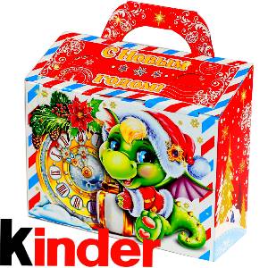 Детский новогодний подарок  в картонной упаковке весом 360 грамм по цене 882 руб с символом 2024 года