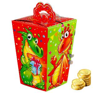 Детский подарок на Новый Год в картонной упаковке весом 600 грамм по цене 318 руб в Стерлитамаке