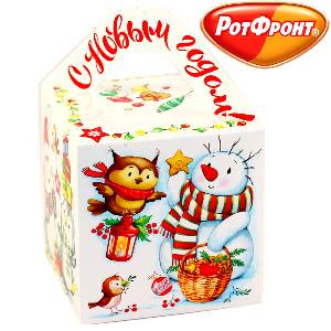 Сладкий подарок на Новый Год в картонной упаковке весом 600 грамм по цене 415 руб в Стерлитамаке