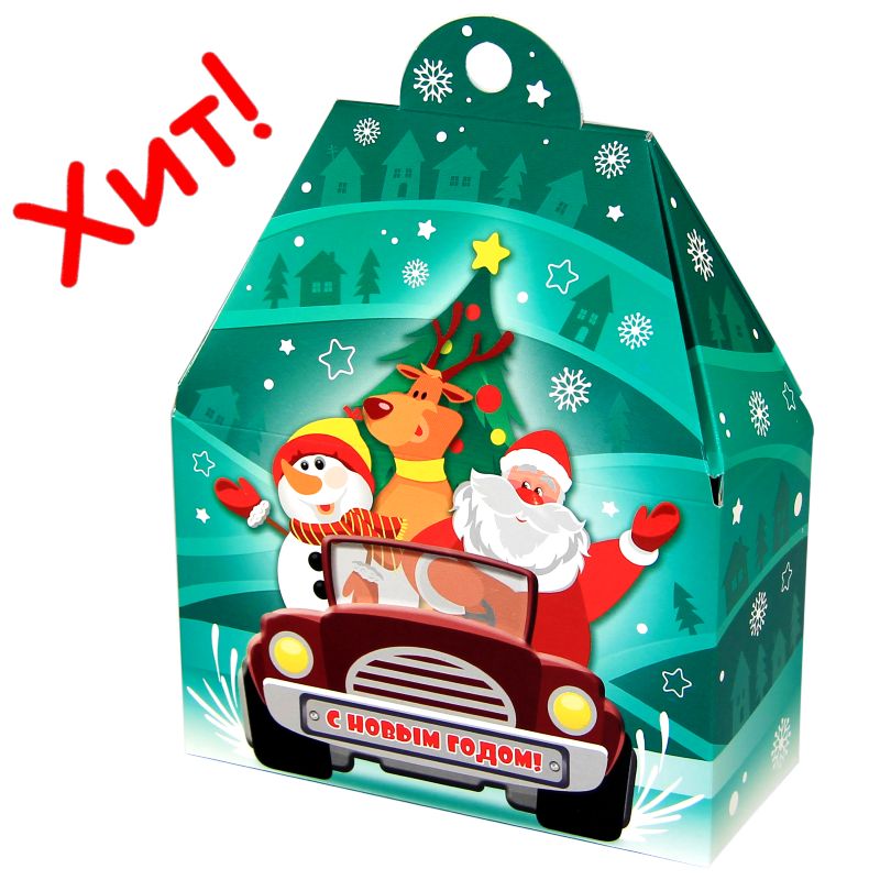 Детский подарок на Новый Год в картонной упаковке весом 750 грамм по цене 539 руб в Стерлитамаке