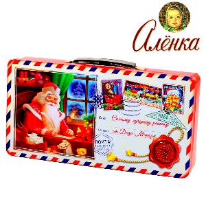 Детский подарок на Новый Год в жестяной упаковке весом 750 грамм по цене 972 руб