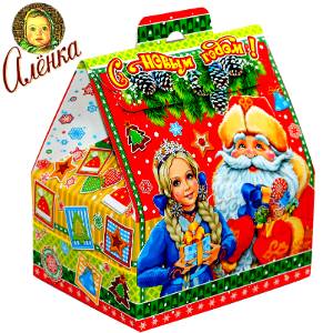 Детский новогодний подарок в картонной упаковке весом 750 грамм по цене 601 руб в Стерлитамаке
