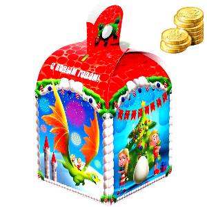 Сладкий новогодний подарок в мягкой игрушке весом 750 грамм по цене 433 руб в Стерлитамаке