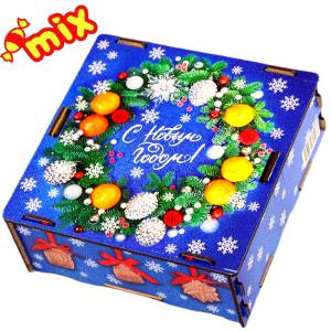 Сладкий новогодний подарок в премиальной упаковке весом 950 грамм по цене 1046 руб с символом 2024 года в Стерлитамаке