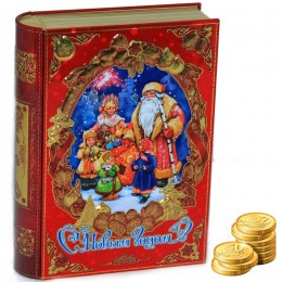 Детский новогодний подарок в жестяной упаковке весом 600 грамм по цене 752 руб
