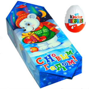 Детский новогодний подарок в картонной упаковке весом 650 грамм по цене 581 руб в Стерлитамаке