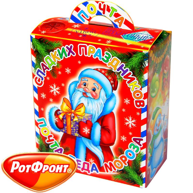 Детский подарок на Новый Год в картонной упаковке весом 850 грамм по цене 629 руб в Стерлитамаке