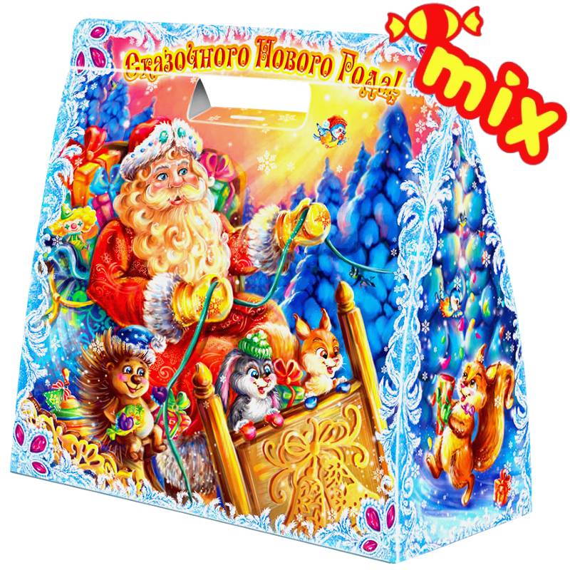Детский подарок на Новый Год в картонной упаковке весом 950 грамм по цене 743 руб в Стерлитамаке